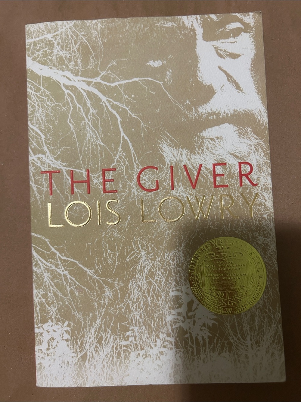 The Giver by Lois Lowry - Gold and White Cover